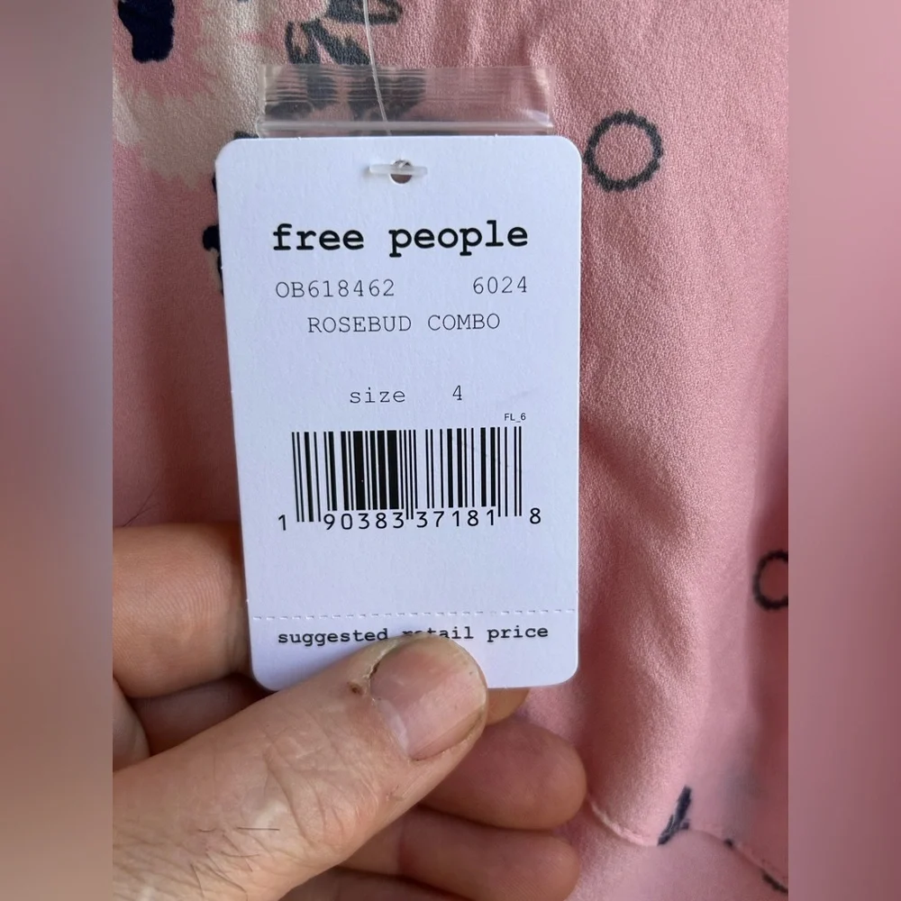 Free People | Pink Floral Skirt | Size 4